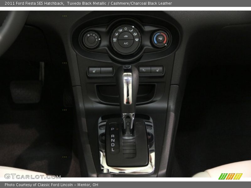 Tuxedo Black Metallic / Cashmere/Charcoal Black Leather 2011 Ford Fiesta SES Hatchback