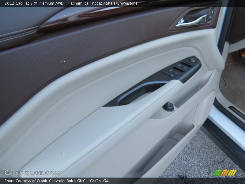 Platinum Ice Tricoat / Shale/Brownstone 2012 Cadillac SRX Premium AWD