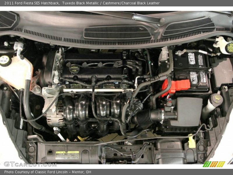 Tuxedo Black Metallic / Cashmere/Charcoal Black Leather 2011 Ford Fiesta SES Hatchback