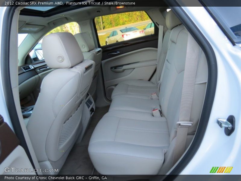 Platinum Ice Tricoat / Shale/Brownstone 2012 Cadillac SRX Premium AWD