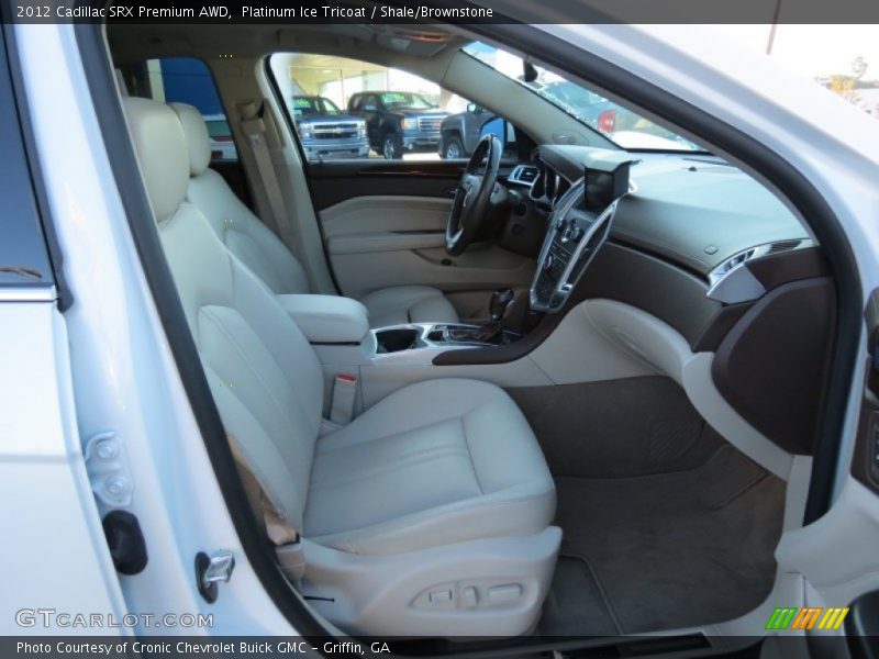Platinum Ice Tricoat / Shale/Brownstone 2012 Cadillac SRX Premium AWD