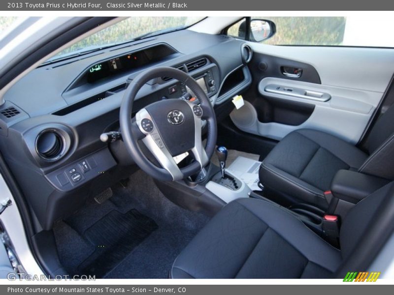 Classic Silver Metallic / Black 2013 Toyota Prius c Hybrid Four