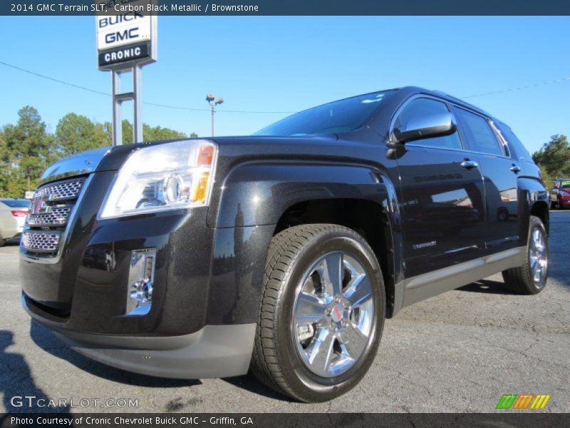 Carbon Black Metallic / Brownstone 2014 GMC Terrain SLT