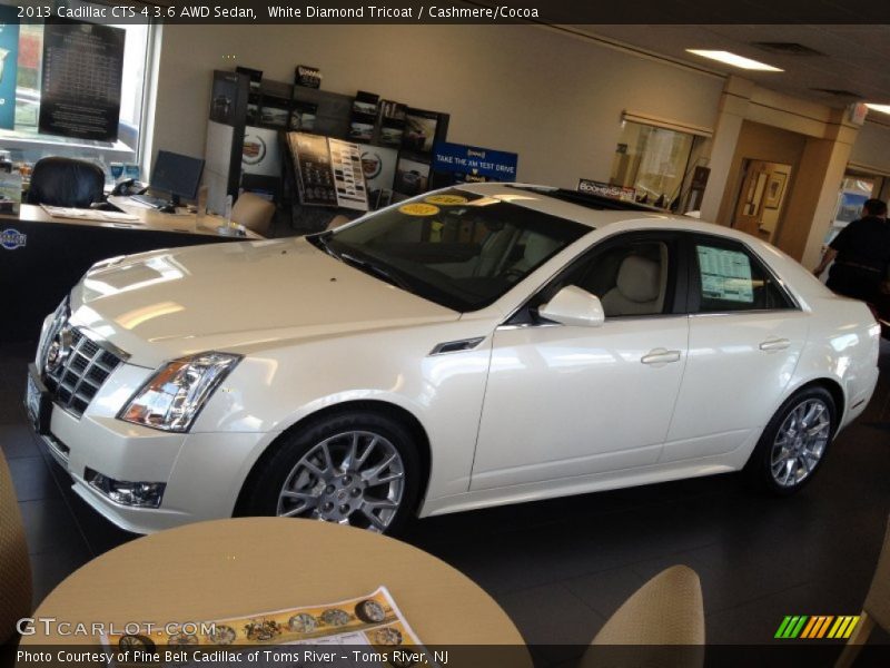 White Diamond Tricoat / Cashmere/Cocoa 2013 Cadillac CTS 4 3.6 AWD Sedan