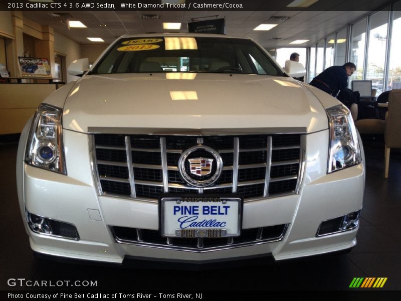 White Diamond Tricoat / Cashmere/Cocoa 2013 Cadillac CTS 4 3.6 AWD Sedan