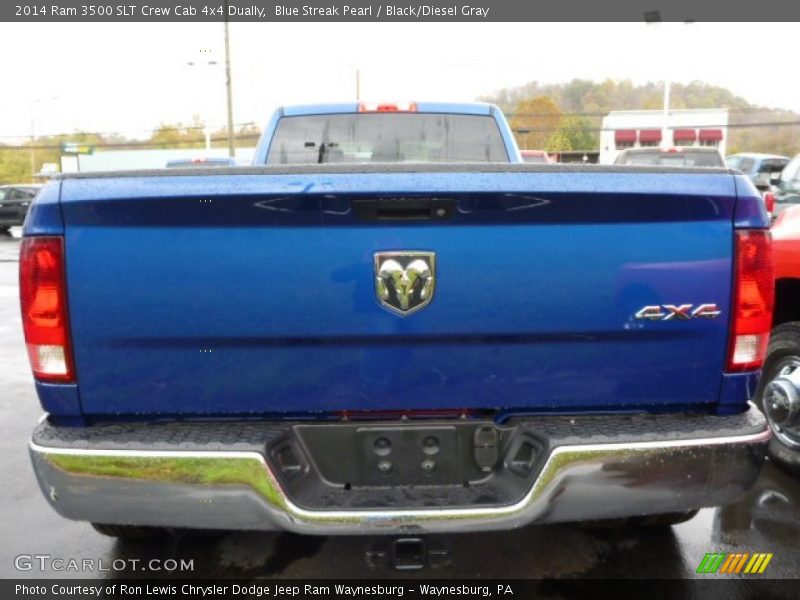 Blue Streak Pearl / Black/Diesel Gray 2014 Ram 3500 SLT Crew Cab 4x4 Dually