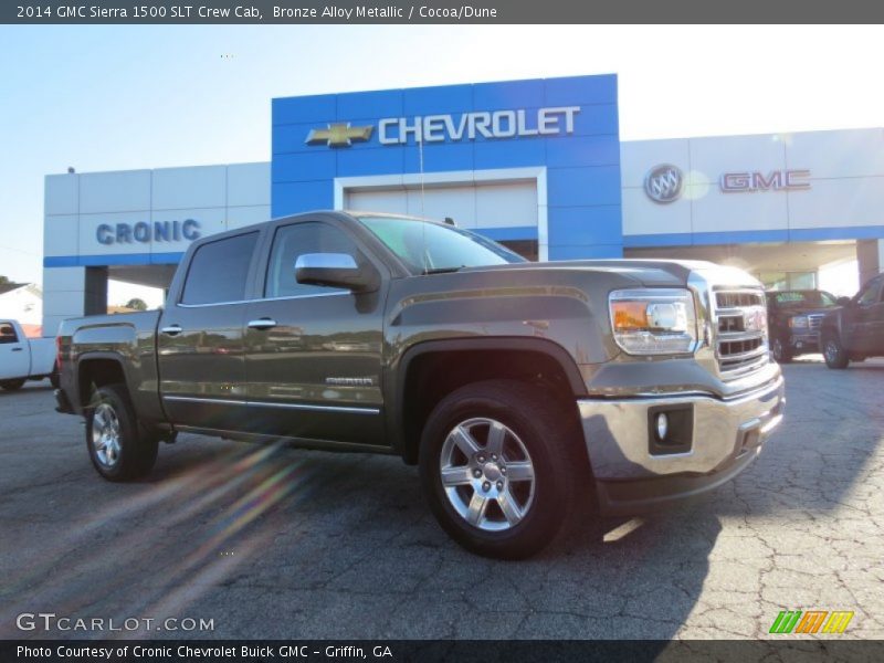 Bronze Alloy Metallic / Cocoa/Dune 2014 GMC Sierra 1500 SLT Crew Cab