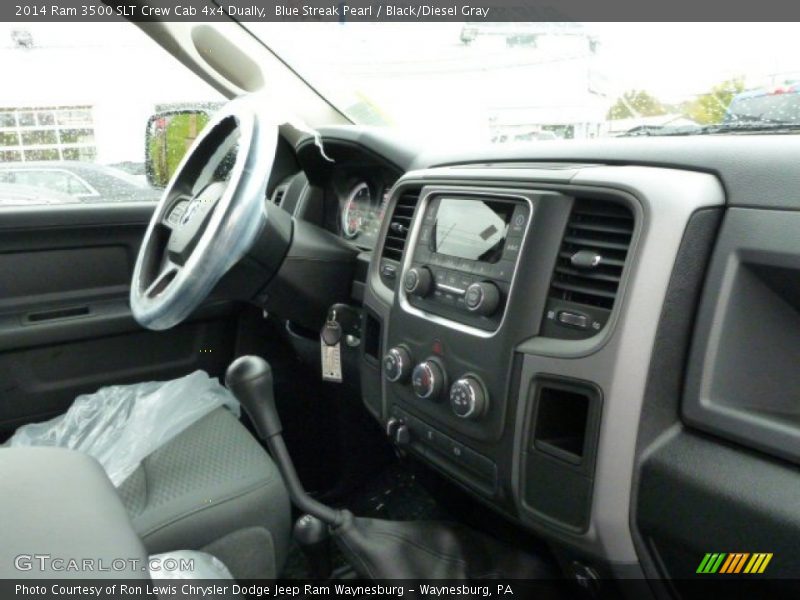 Blue Streak Pearl / Black/Diesel Gray 2014 Ram 3500 SLT Crew Cab 4x4 Dually