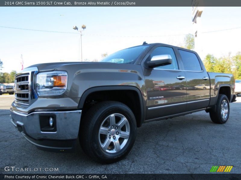 Bronze Alloy Metallic / Cocoa/Dune 2014 GMC Sierra 1500 SLT Crew Cab