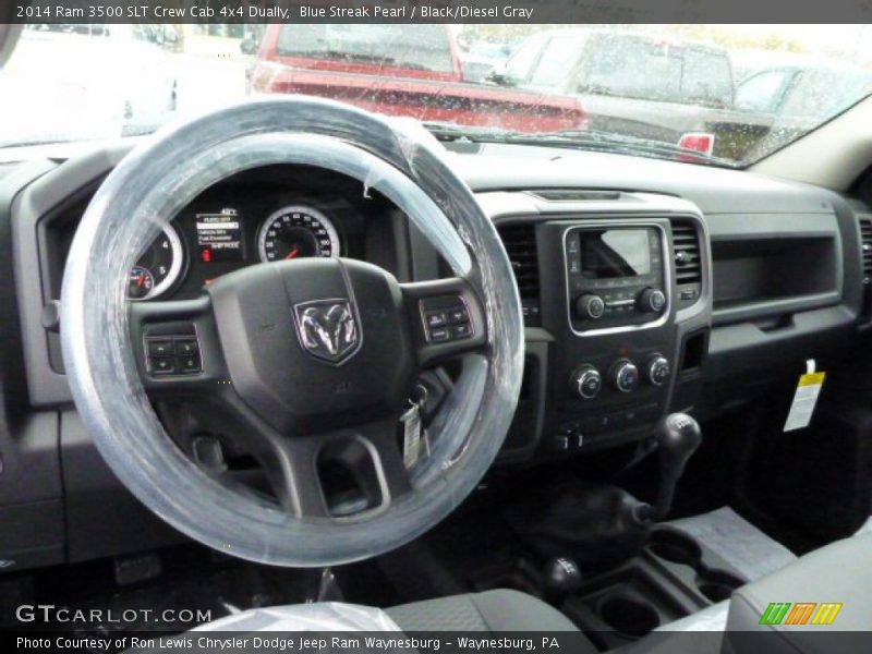 Blue Streak Pearl / Black/Diesel Gray 2014 Ram 3500 SLT Crew Cab 4x4 Dually