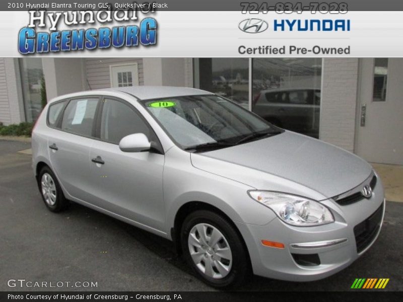Quicksilver / Black 2010 Hyundai Elantra Touring GLS