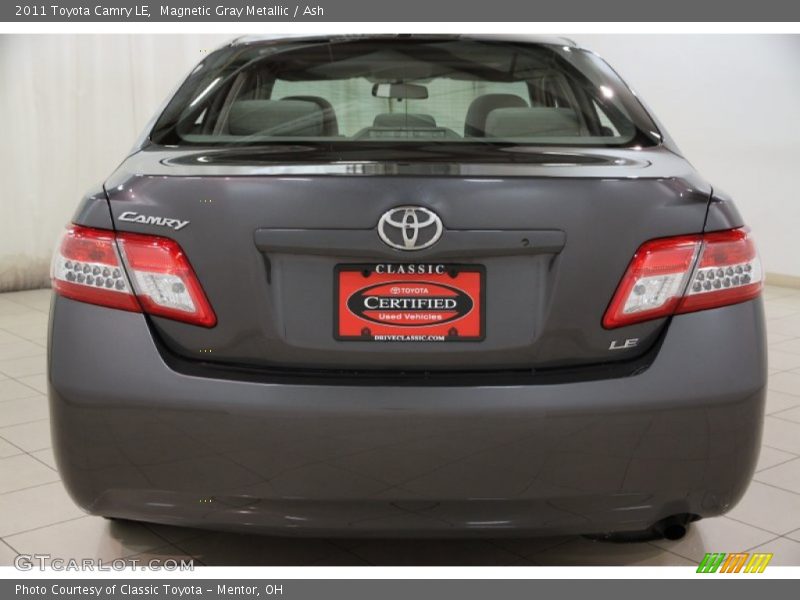 Magnetic Gray Metallic / Ash 2011 Toyota Camry LE