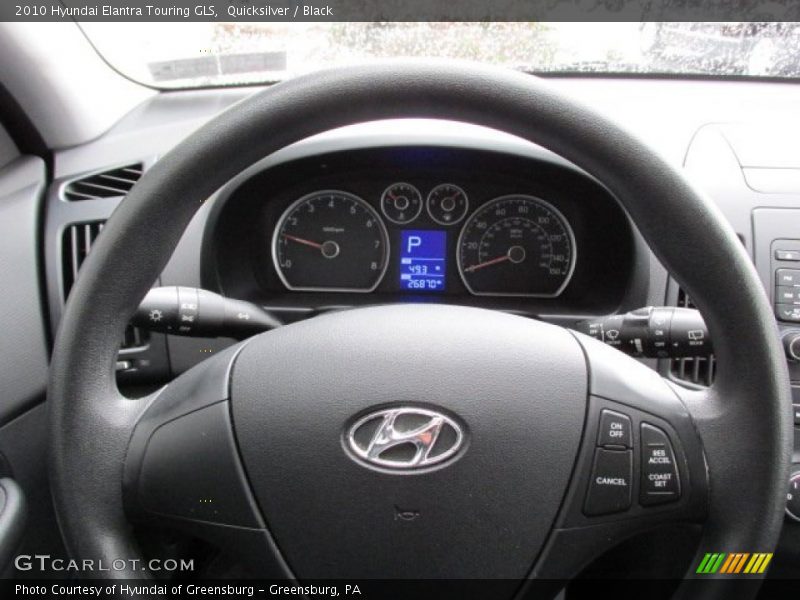 Quicksilver / Black 2010 Hyundai Elantra Touring GLS