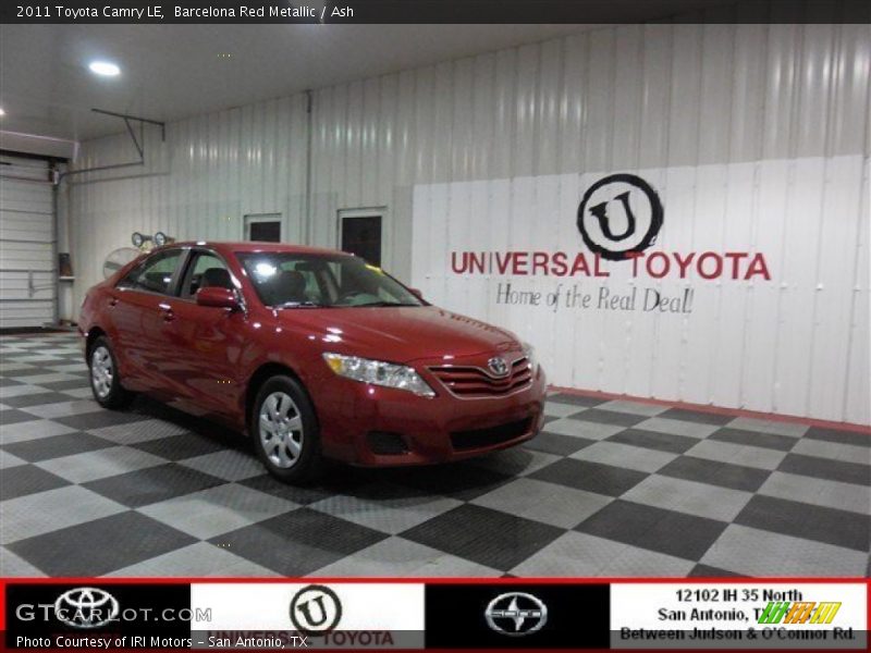 Barcelona Red Metallic / Ash 2011 Toyota Camry LE