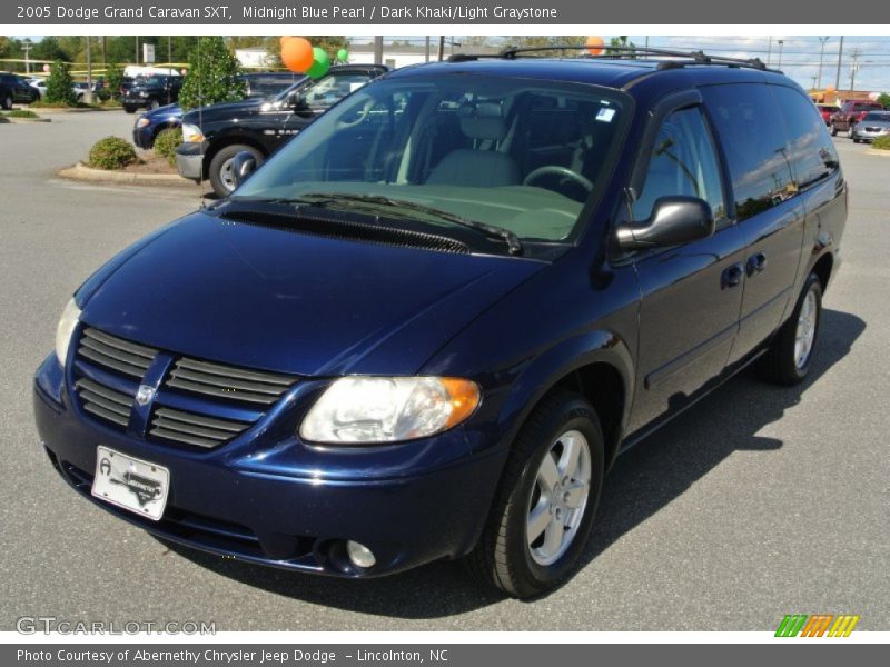 Midnight Blue Pearl / Dark Khaki/Light Graystone 2005 Dodge Grand Caravan SXT