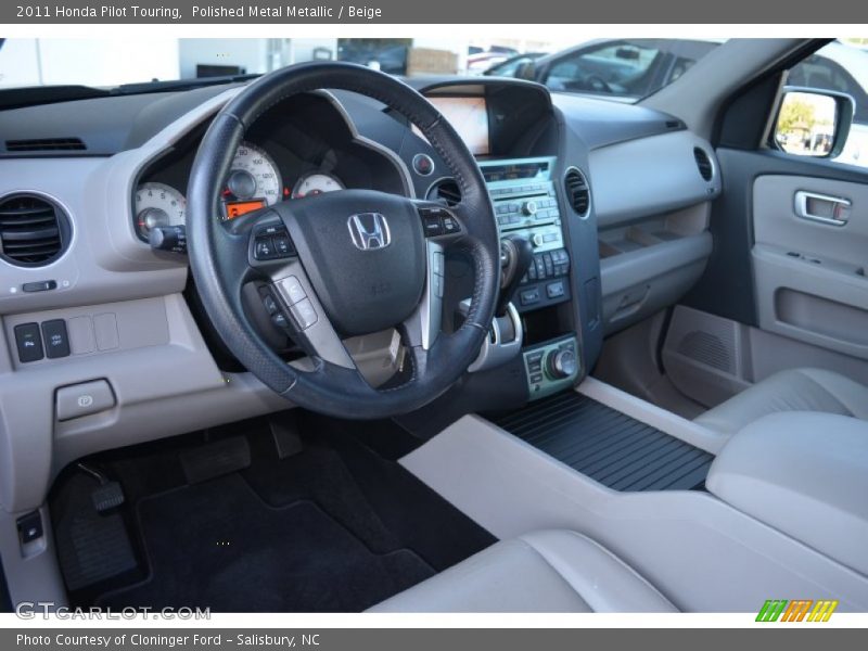 Polished Metal Metallic / Beige 2011 Honda Pilot Touring