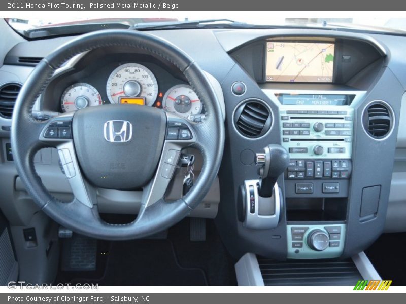 Polished Metal Metallic / Beige 2011 Honda Pilot Touring