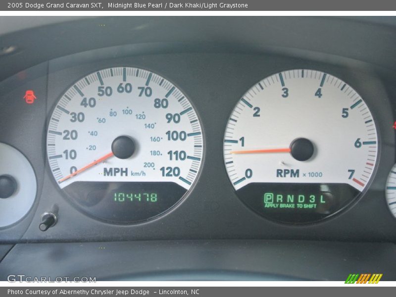 Midnight Blue Pearl / Dark Khaki/Light Graystone 2005 Dodge Grand Caravan SXT