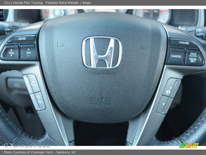 Polished Metal Metallic / Beige 2011 Honda Pilot Touring