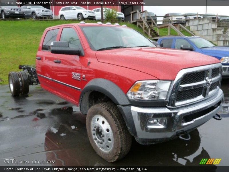 Front 3/4 View of 2014 4500 Tradesman Crew Cab 4x4 Chassis