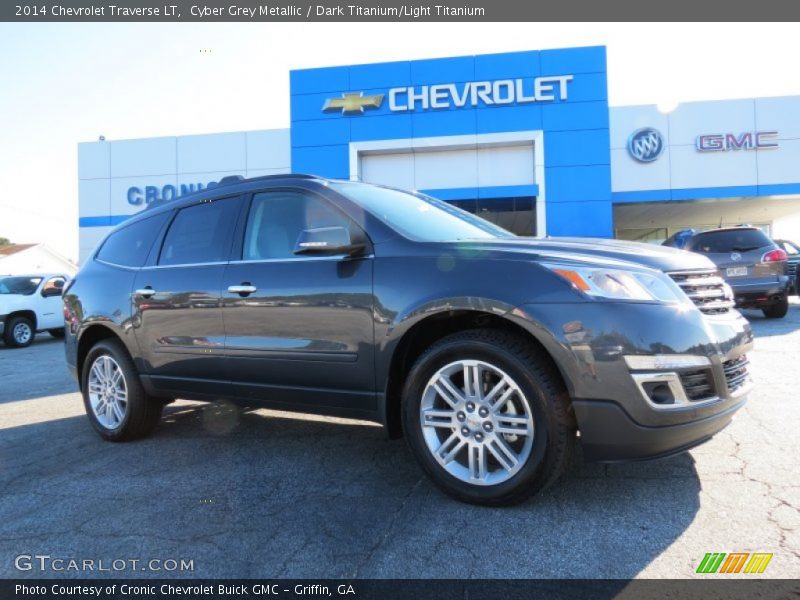 Cyber Grey Metallic / Dark Titanium/Light Titanium 2014 Chevrolet Traverse LT