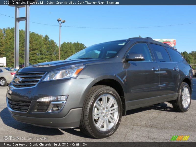 Cyber Grey Metallic / Dark Titanium/Light Titanium 2014 Chevrolet Traverse LT