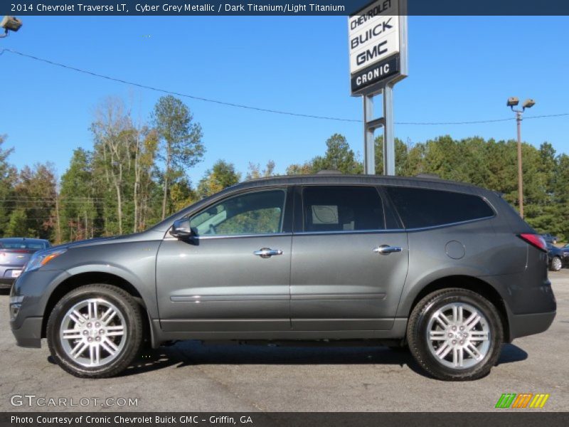 Cyber Grey Metallic / Dark Titanium/Light Titanium 2014 Chevrolet Traverse LT