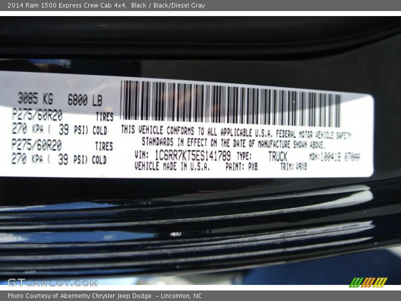 Black / Black/Diesel Gray 2014 Ram 1500 Express Crew Cab 4x4