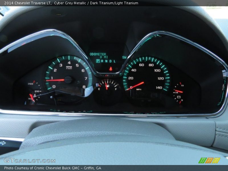 Cyber Grey Metallic / Dark Titanium/Light Titanium 2014 Chevrolet Traverse LT