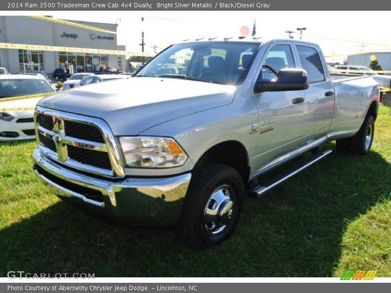 Bright Silver Metallic / Black/Diesel Gray 2014 Ram 3500 Tradesman Crew Cab 4x4 Dually