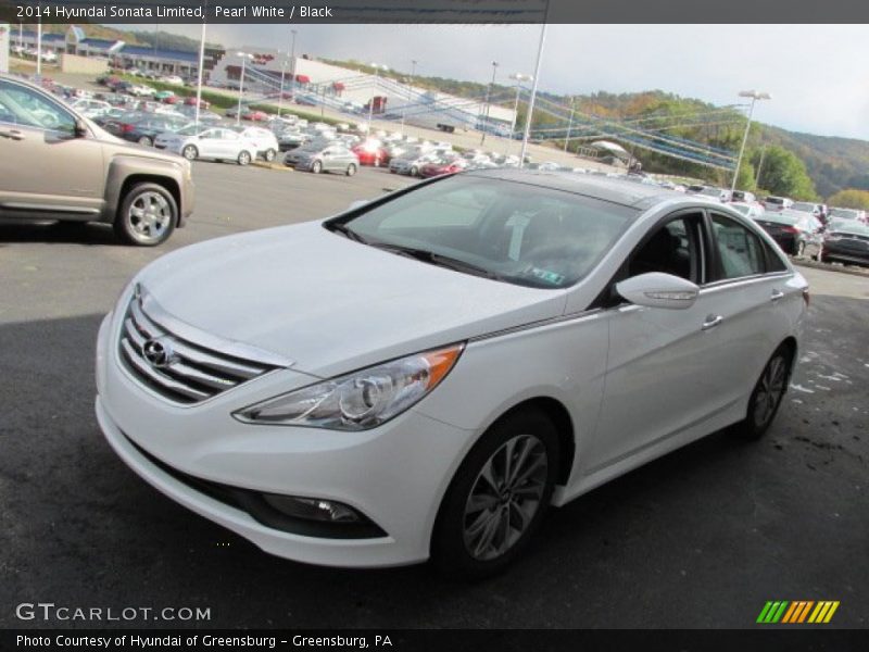 Pearl White / Black 2014 Hyundai Sonata Limited