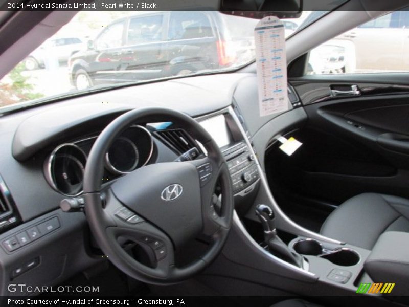 Pearl White / Black 2014 Hyundai Sonata Limited