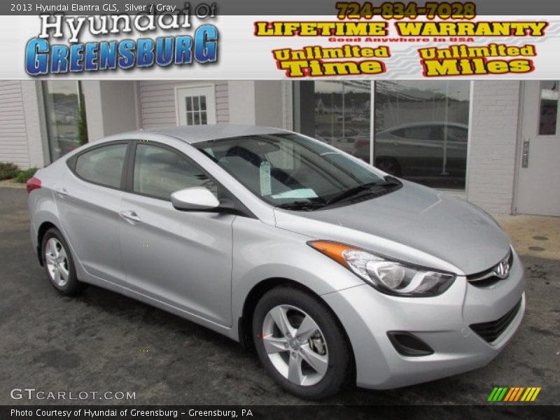Silver / Gray 2013 Hyundai Elantra GLS