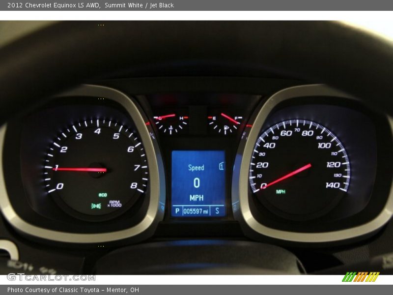 Summit White / Jet Black 2012 Chevrolet Equinox LS AWD