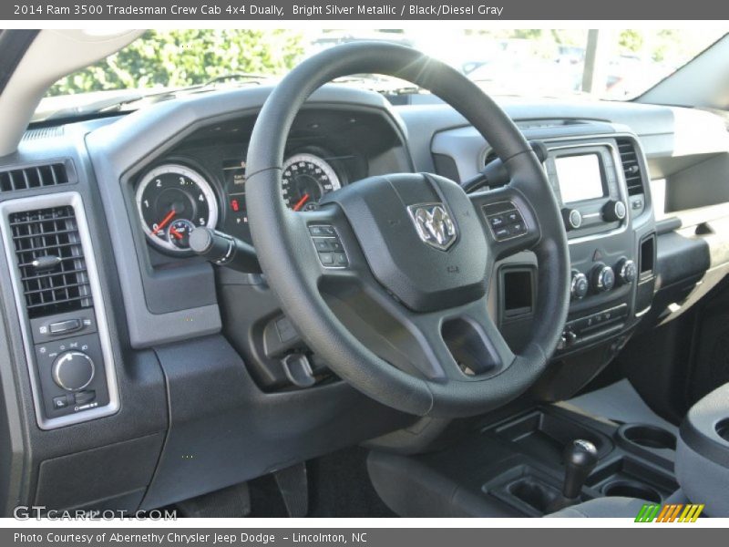 Bright Silver Metallic / Black/Diesel Gray 2014 Ram 3500 Tradesman Crew Cab 4x4 Dually