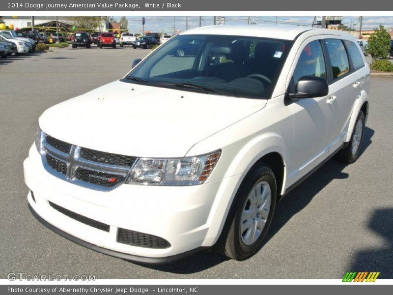 White / Black 2014 Dodge Journey Amercian Value Package