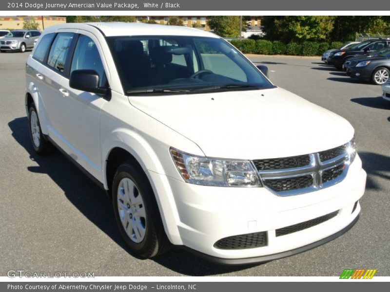 White / Black 2014 Dodge Journey Amercian Value Package
