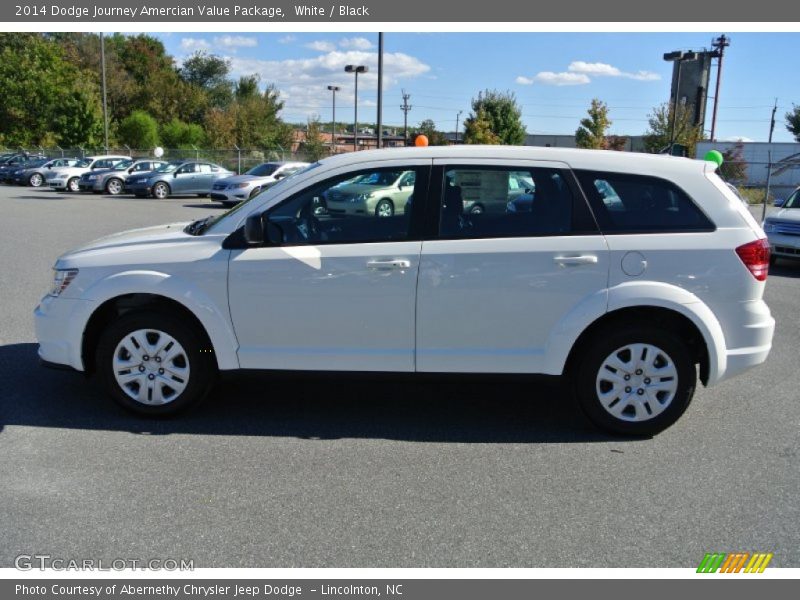 White / Black 2014 Dodge Journey Amercian Value Package