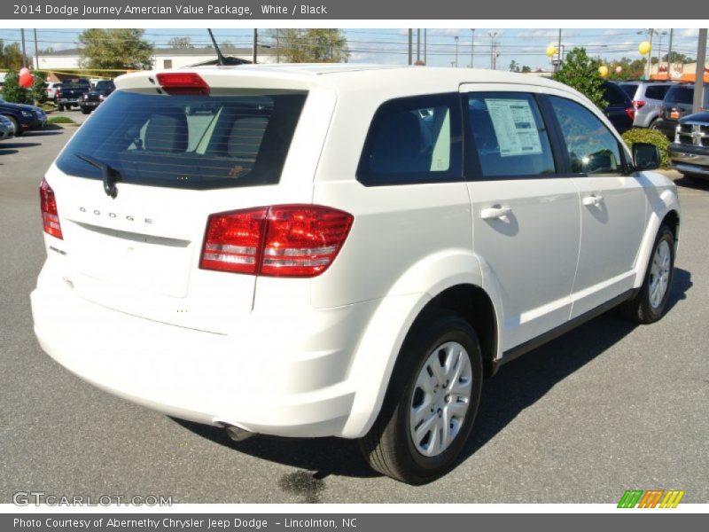 White / Black 2014 Dodge Journey Amercian Value Package