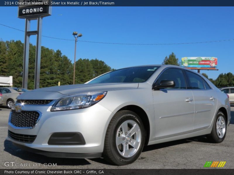 Silver Ice Metallic / Jet Black/Titanium 2014 Chevrolet Malibu LS