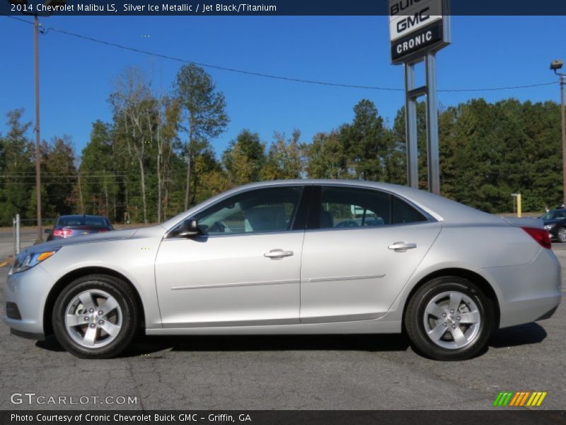 Silver Ice Metallic / Jet Black/Titanium 2014 Chevrolet Malibu LS