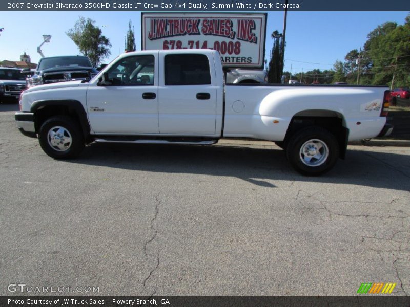 Summit White / Dark Charcoal 2007 Chevrolet Silverado 3500HD Classic LT Crew Cab 4x4 Dually