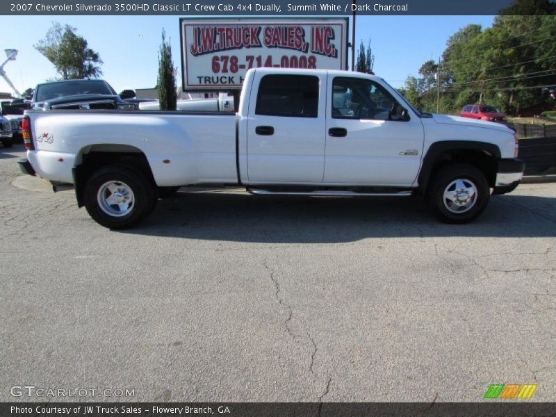 Summit White / Dark Charcoal 2007 Chevrolet Silverado 3500HD Classic LT Crew Cab 4x4 Dually