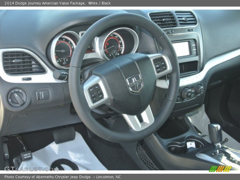 White / Black 2014 Dodge Journey Amercian Value Package