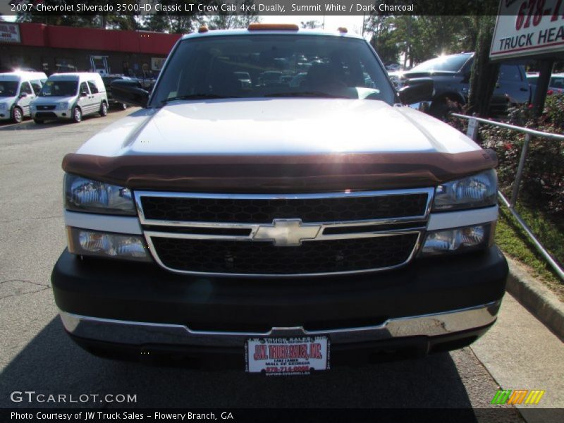 Summit White / Dark Charcoal 2007 Chevrolet Silverado 3500HD Classic LT Crew Cab 4x4 Dually