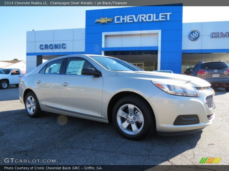Champagne Silver Metallic / Jet Black/Titanium 2014 Chevrolet Malibu LS