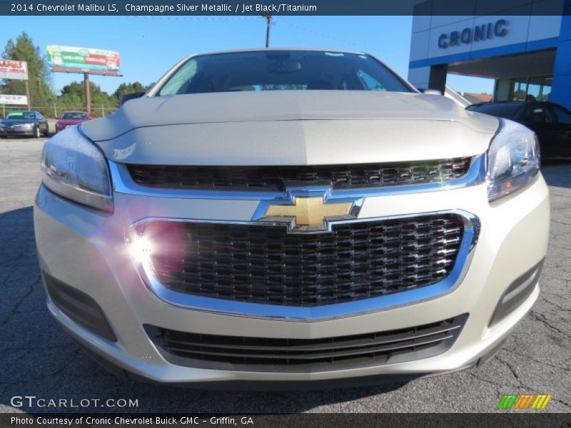 Champagne Silver Metallic / Jet Black/Titanium 2014 Chevrolet Malibu LS