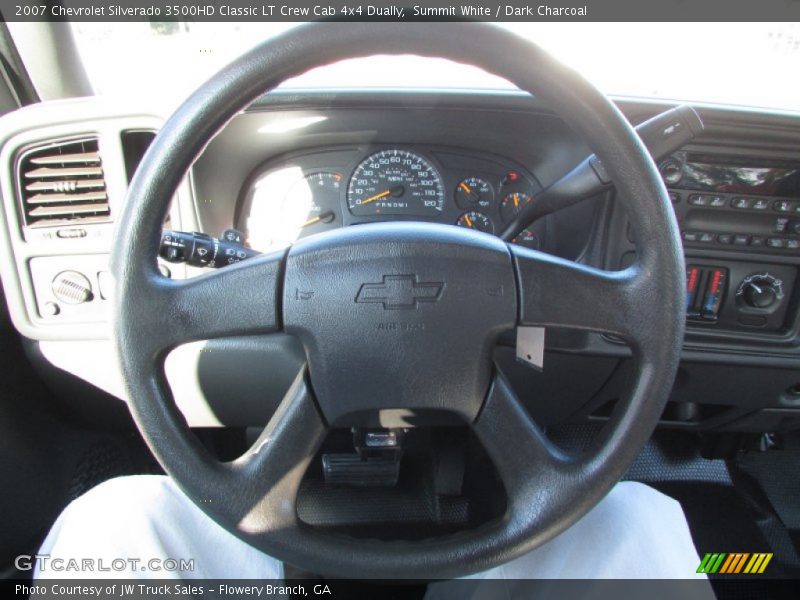 Summit White / Dark Charcoal 2007 Chevrolet Silverado 3500HD Classic LT Crew Cab 4x4 Dually