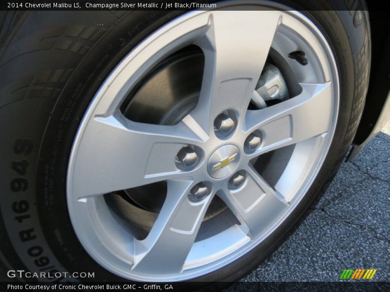 Champagne Silver Metallic / Jet Black/Titanium 2014 Chevrolet Malibu LS