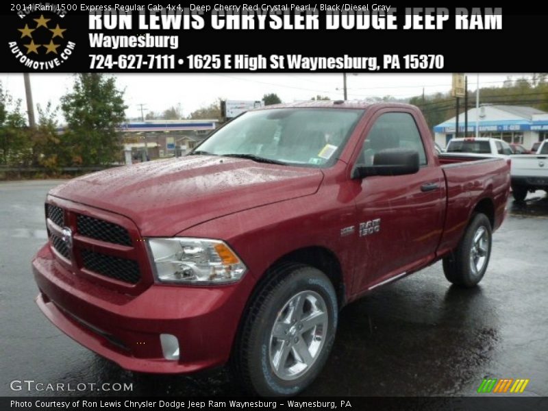 Deep Cherry Red Crystal Pearl / Black/Diesel Gray 2014 Ram 1500 Express Regular Cab 4x4